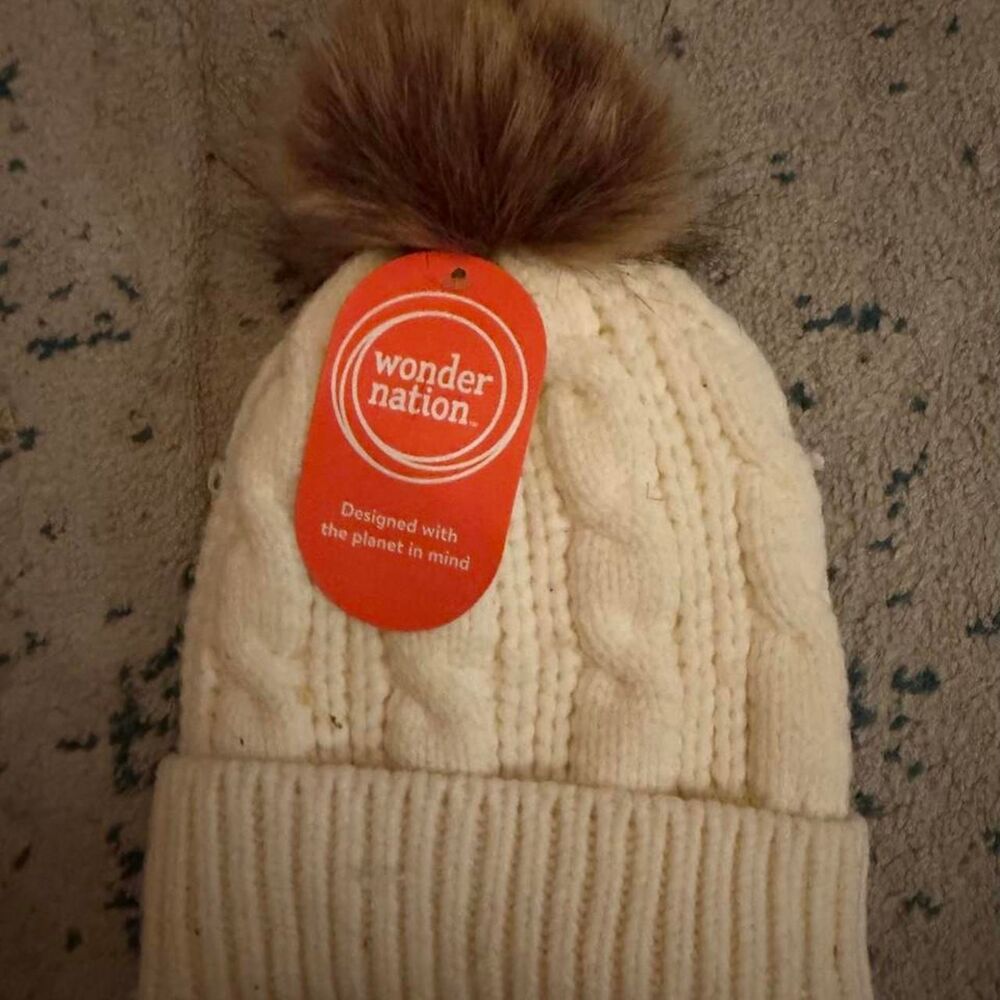 Wonder-nation Women's Cream and White Hat